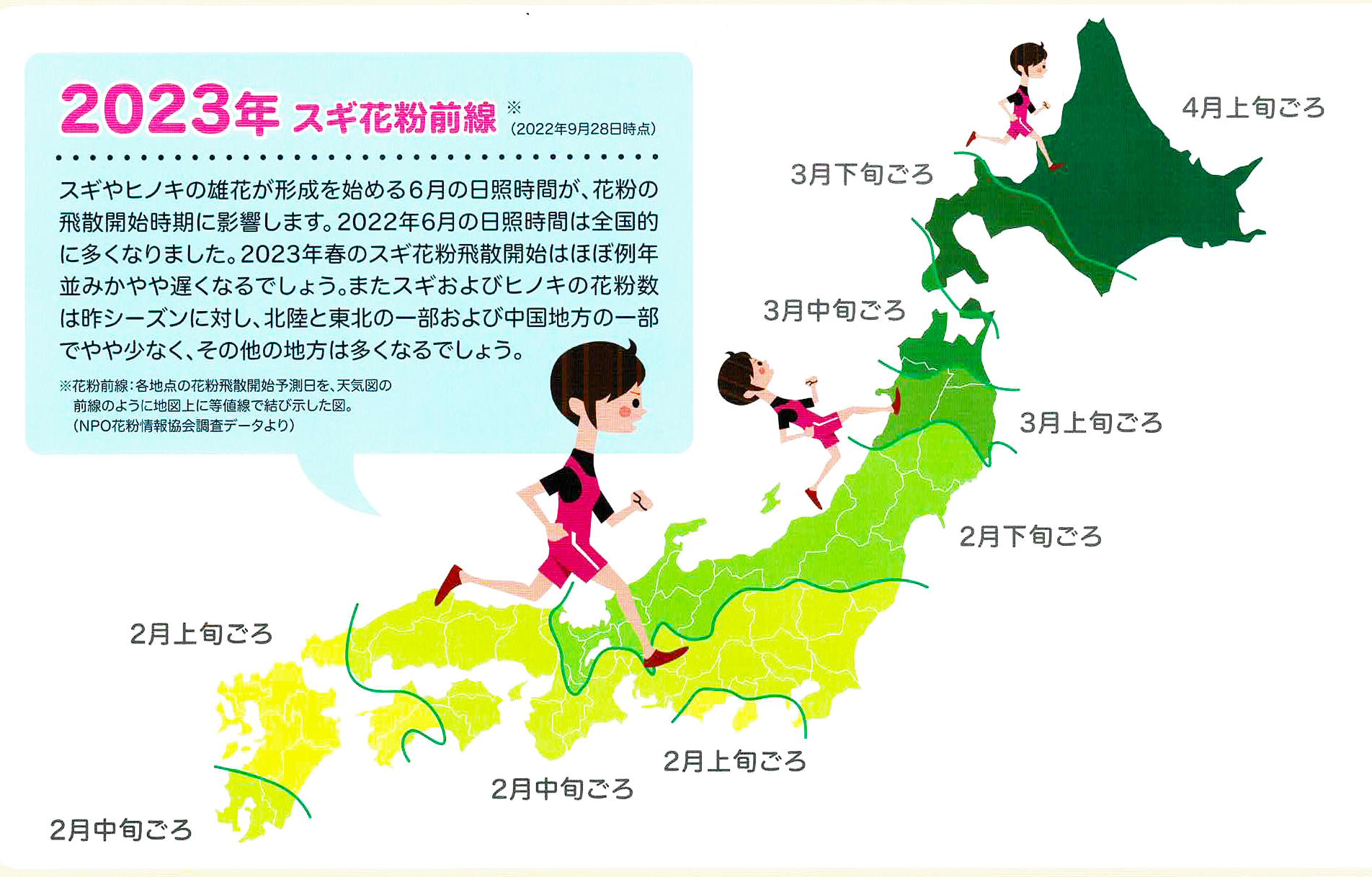 スギ花粉前線