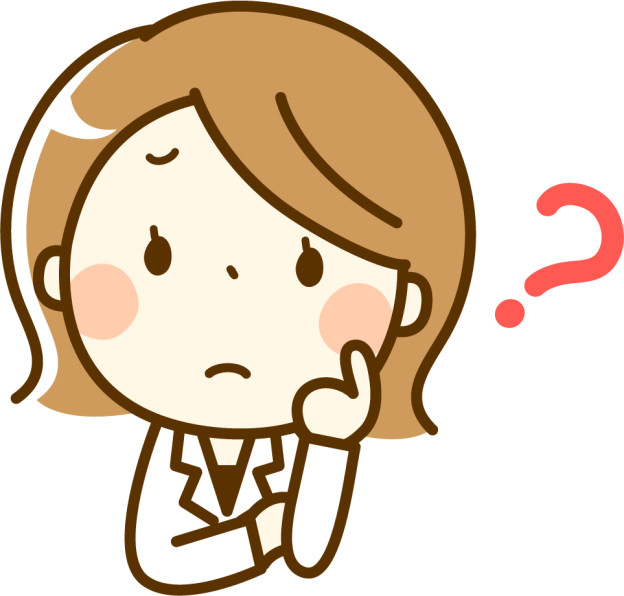 困っている女の人のイラスト